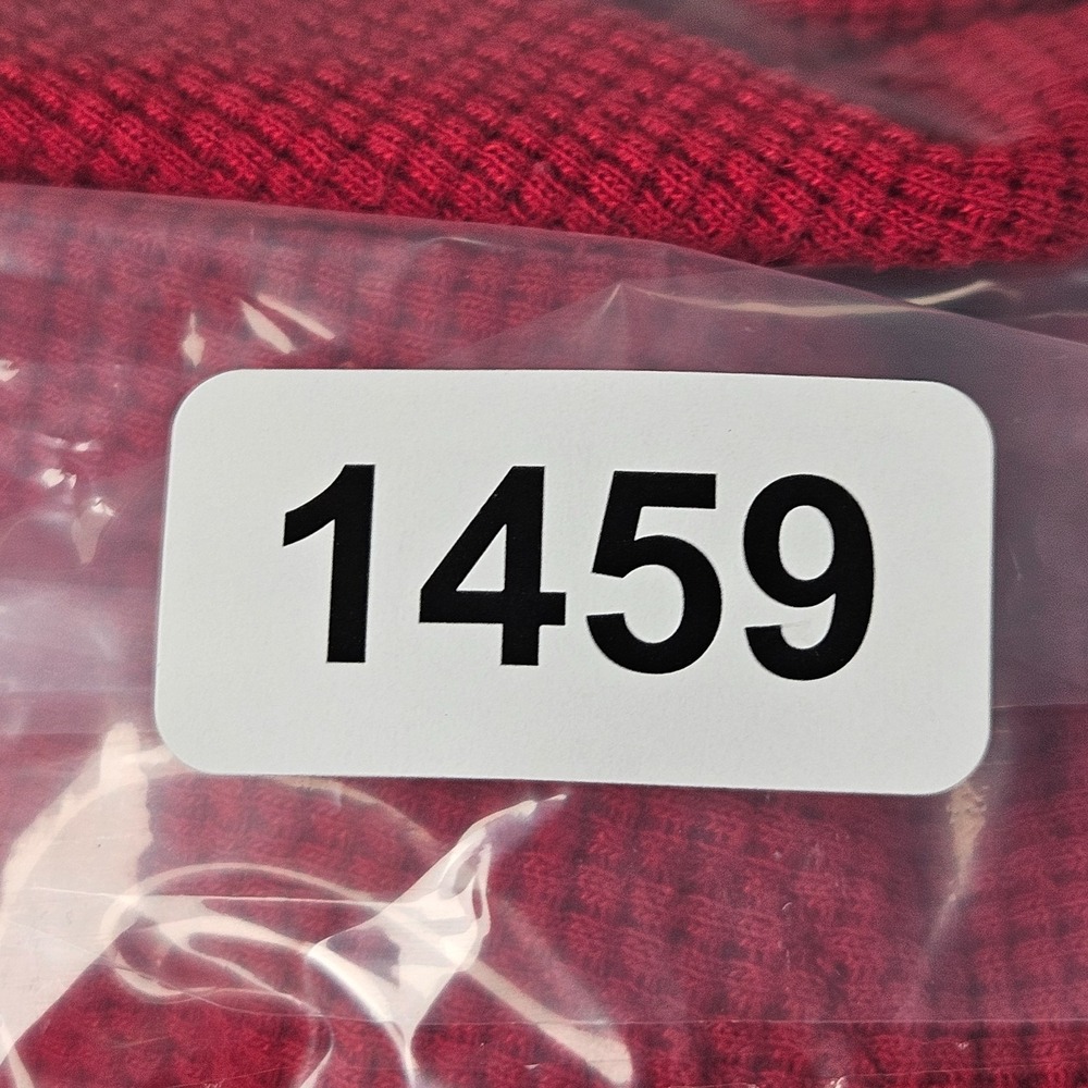 Eddie Bauer Shirt Mens Red Tall XL Waffle Knit Thermal Black Lab Graphic Crew - Picture 11 of 11